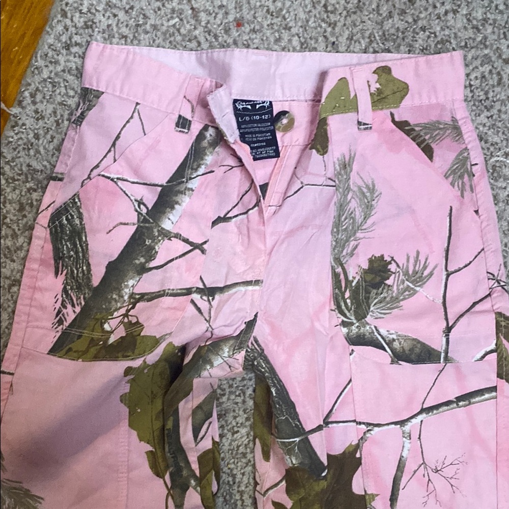 Pink Camouflage Cargo Pants for girls